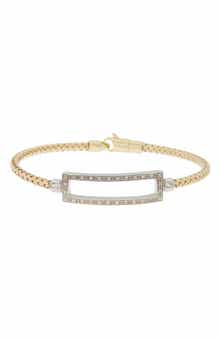 MESHMERISE 18K Gold Plated Stainless Steel Diamond Bangle Bracelet - 0.2 ctw.