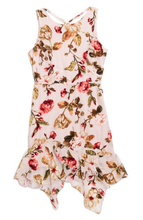 Kids' Floral Handkerchief Party Dress (Big Kid)
