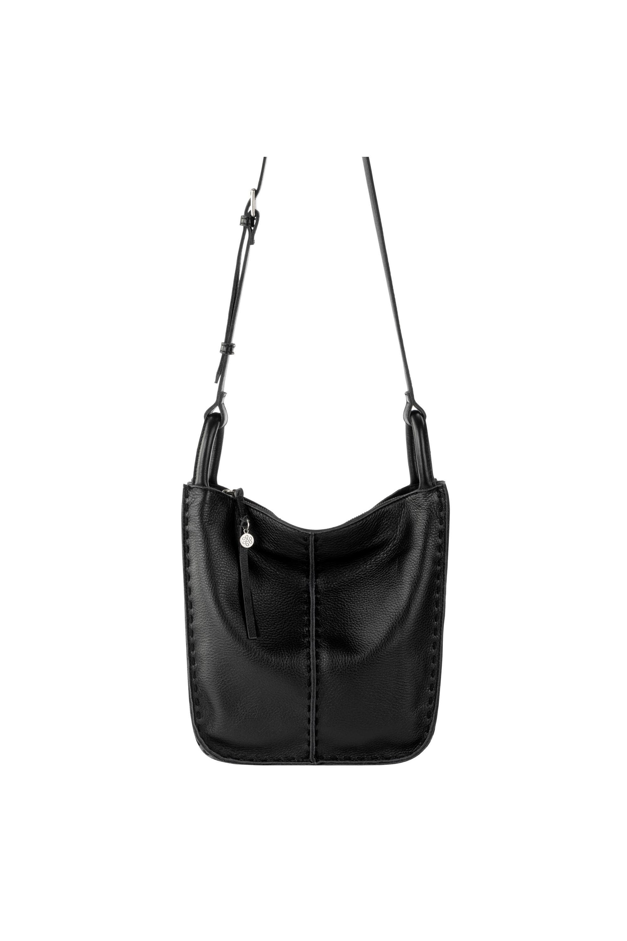 The Sak Los Feliz Crossbody Leather Bag, Alternate, color, Black