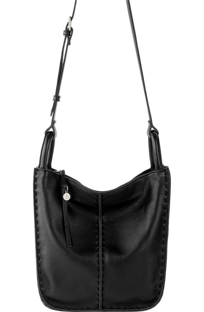 The Sak Los Feliz Crossbody Leather Bag, Alternate, color, Black
