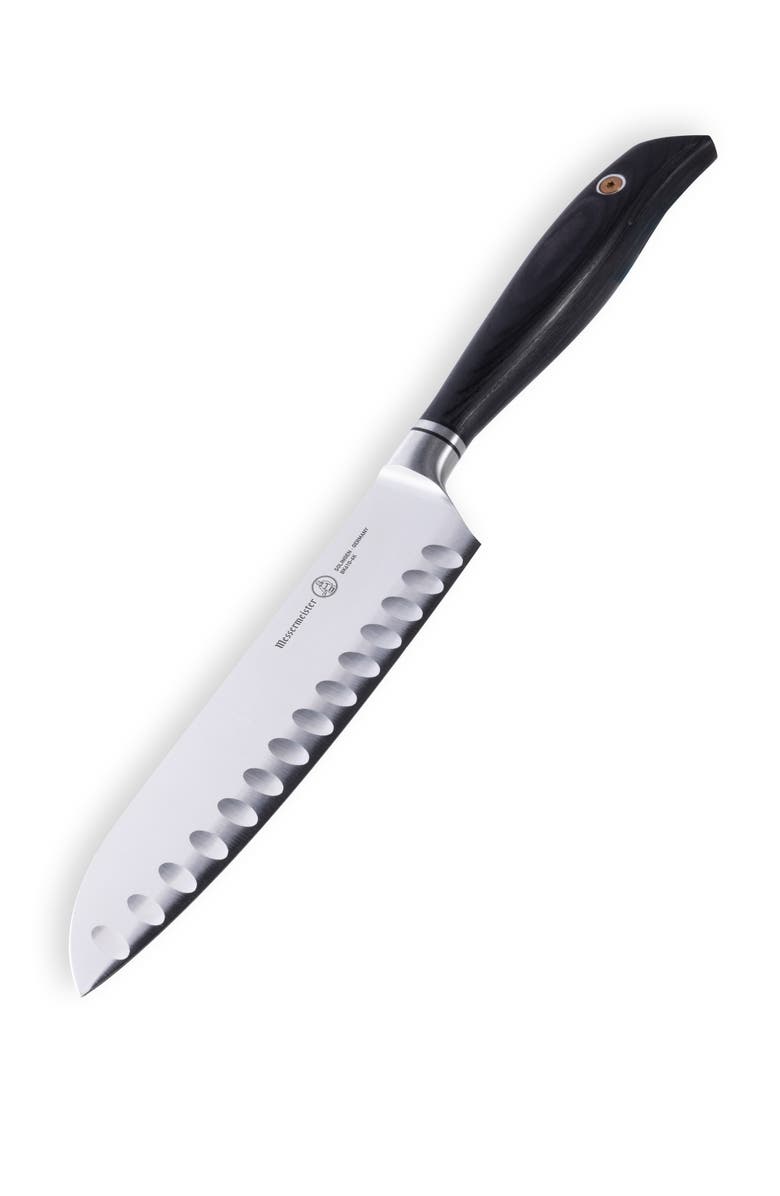Messermeister Blacksmith Santoku Knife with Kullens 6.5 inches, Alternate, color, Blacksmith