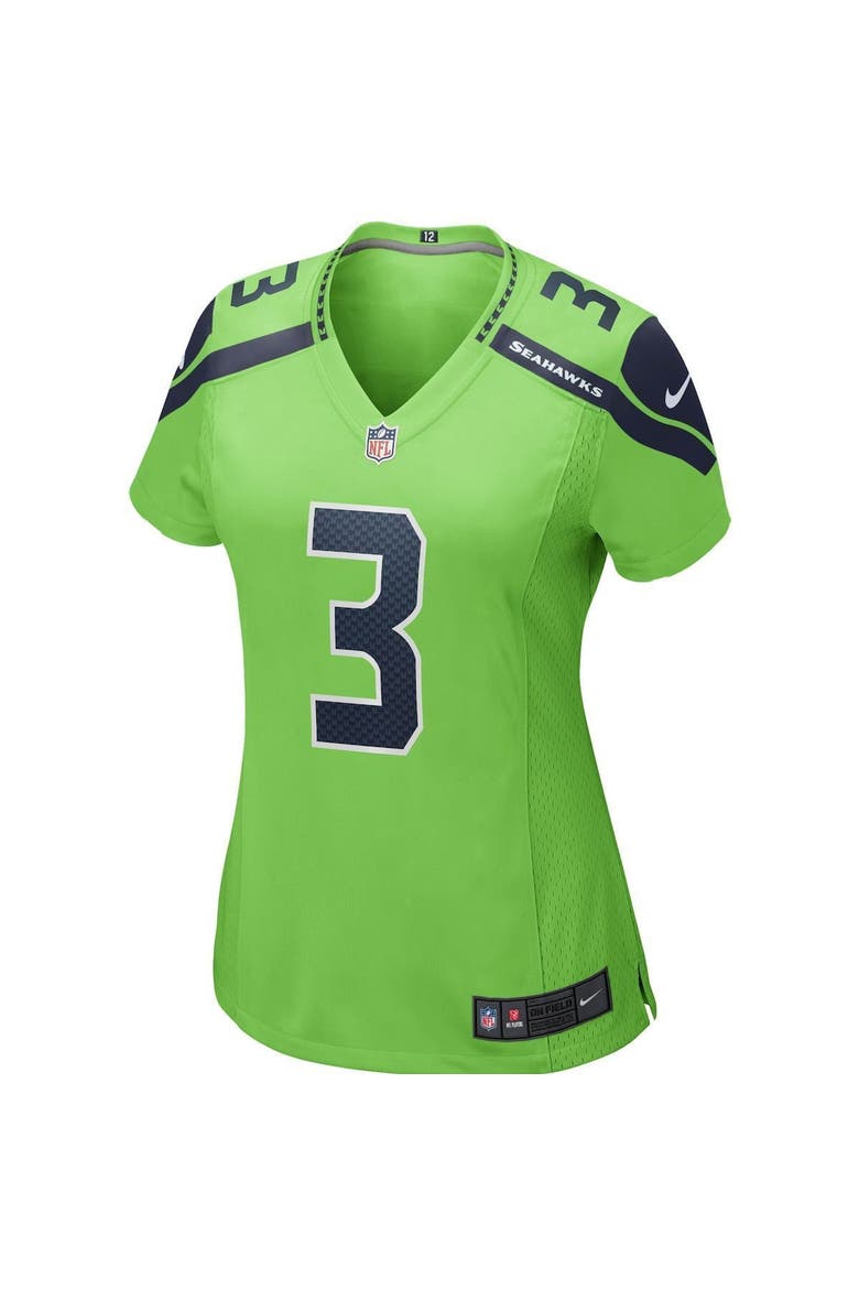 Women's Nike Russell Wilson Neon Green Seattle Seahawks Alternate Game Jersey, Alternate, color, NEON GREEN
