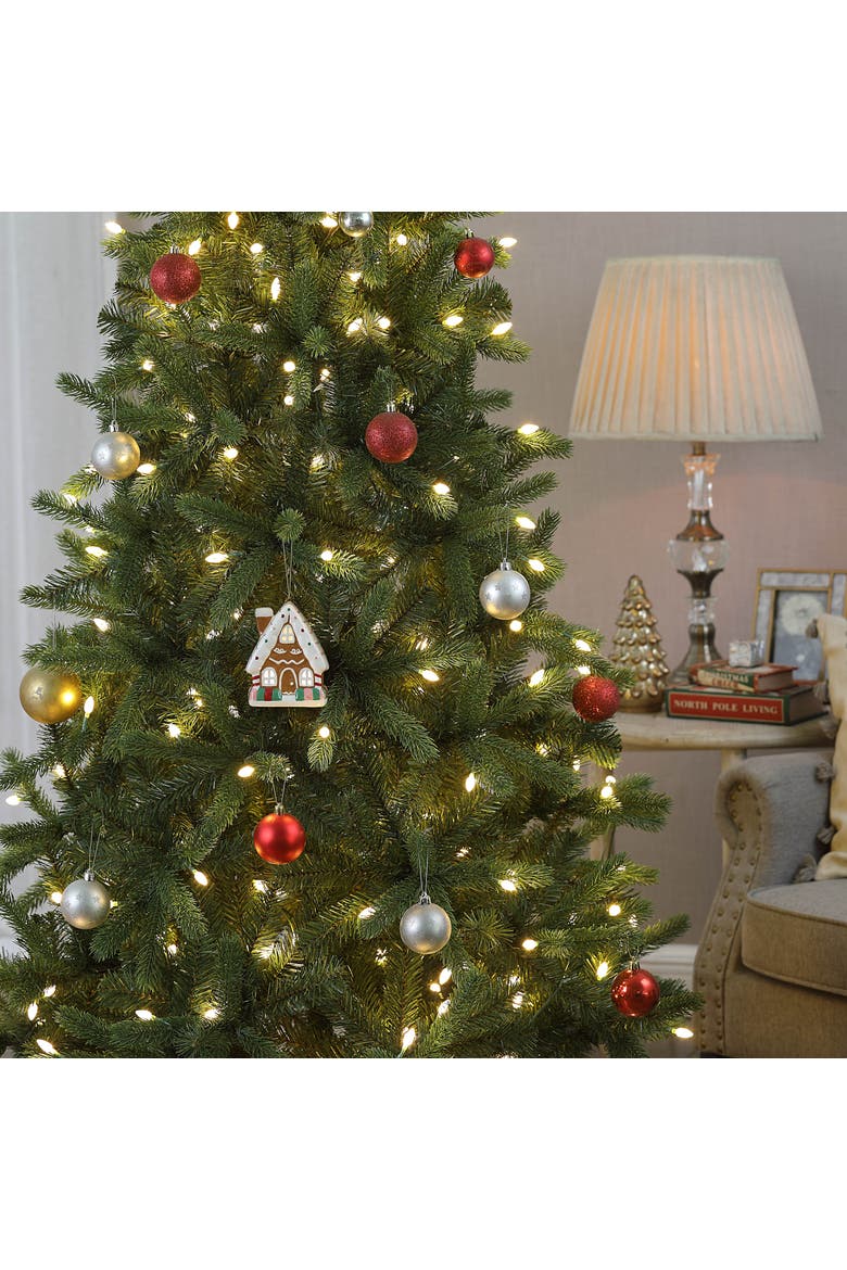 4.5 in. Nostalgic Ceramic Ornament - Gingerbread House, Alternate, color, Multicolor