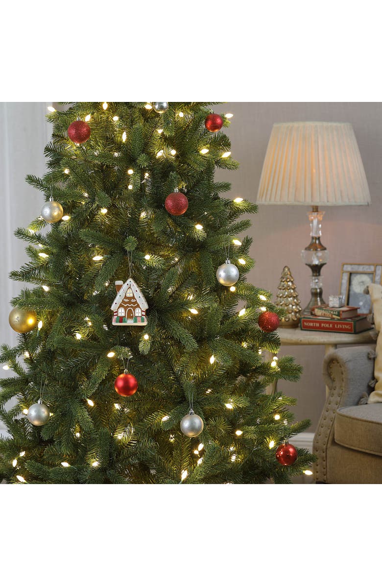 Mr. Christmas 4.5 in. Nostalgic Ceramic Ornament - Gingerbread House, Alternate, color, Multicolor