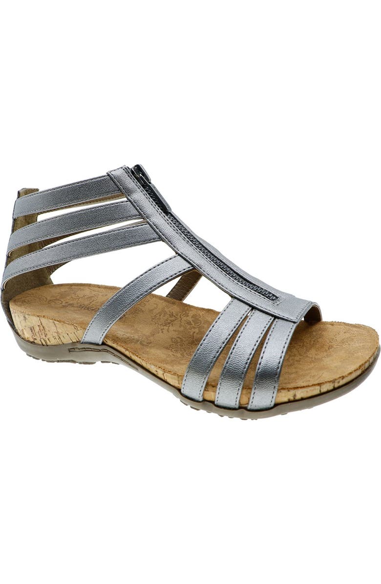 BEARPAW Layla II Strappy Sandal - Wide Width, Main, color, Gun Metal