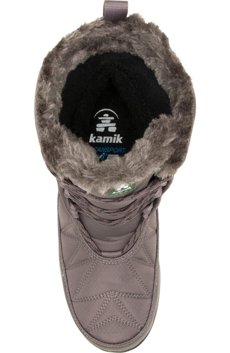 Kamik Hannah Mid Faux Fur Waterproof Boot, Alternate, color, Charcoal