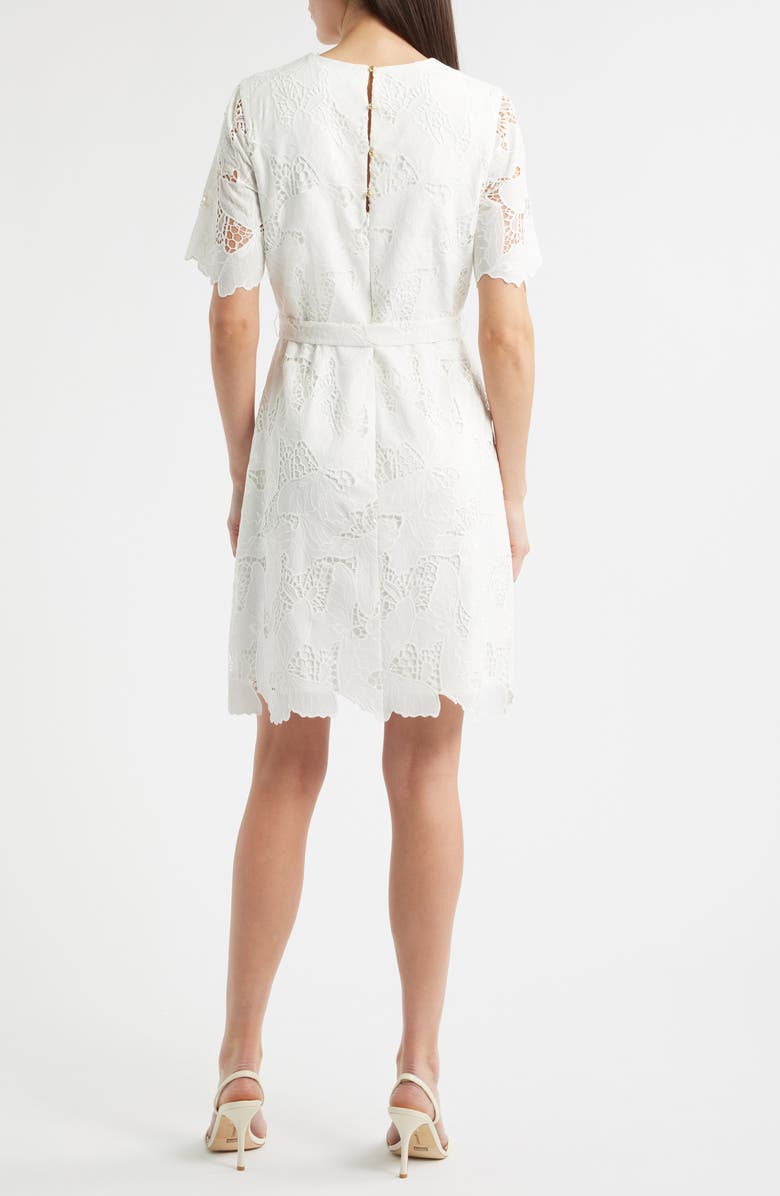 Elie Tahari The Clover Butterfly Lace Dress, Alternate, color, 