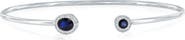 SIMONA Sterling Silver Lab Grown Diamond Bangle Bracelet