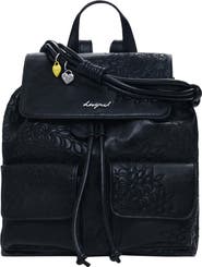 Desigual Mini Floral Embossed Convertible Backpack