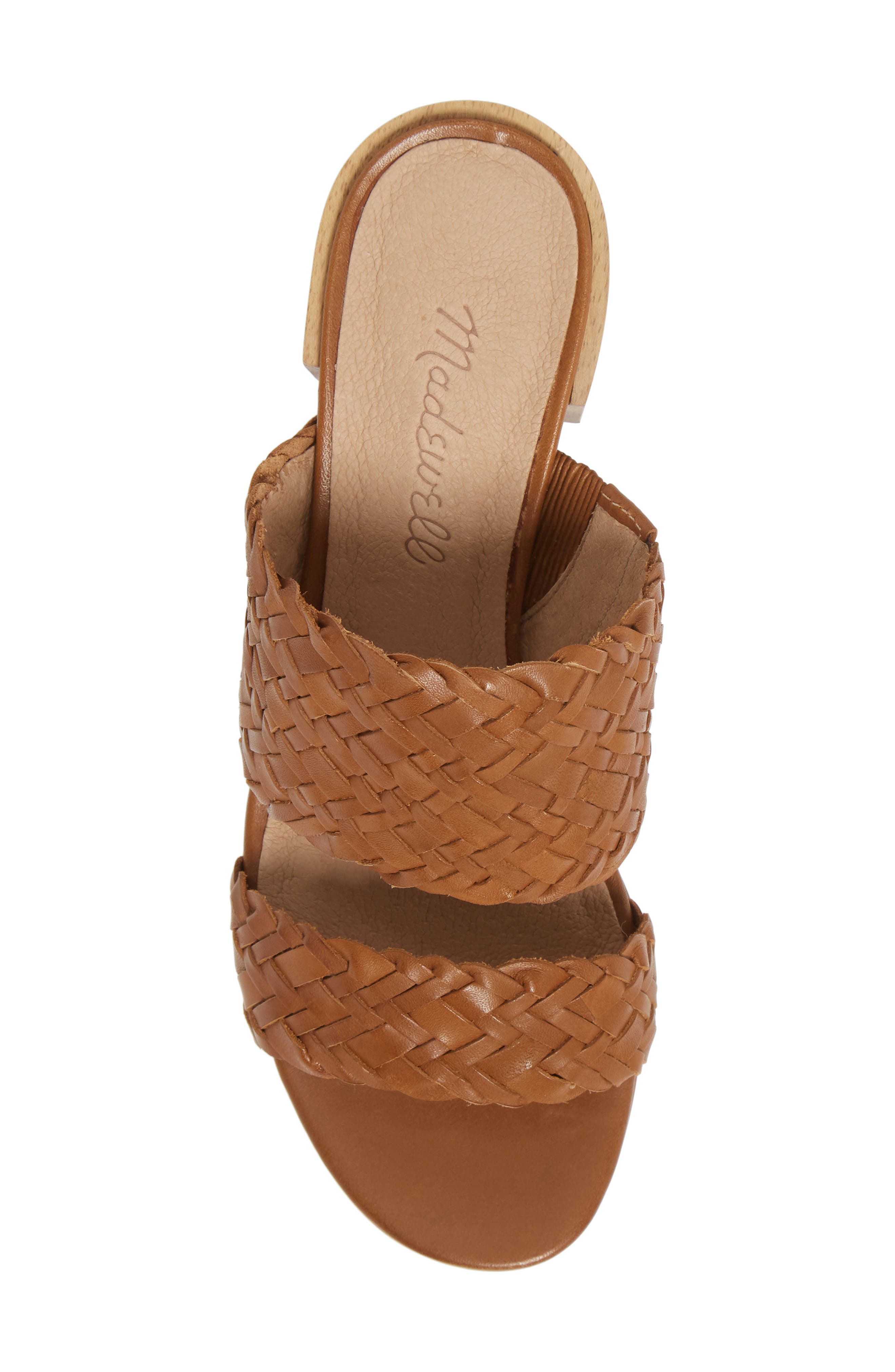 The Kiera Woven Mule Sandal, Alternate, color, BROWN