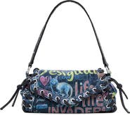 Desigual Denim Lace-Up Shoulder Bag