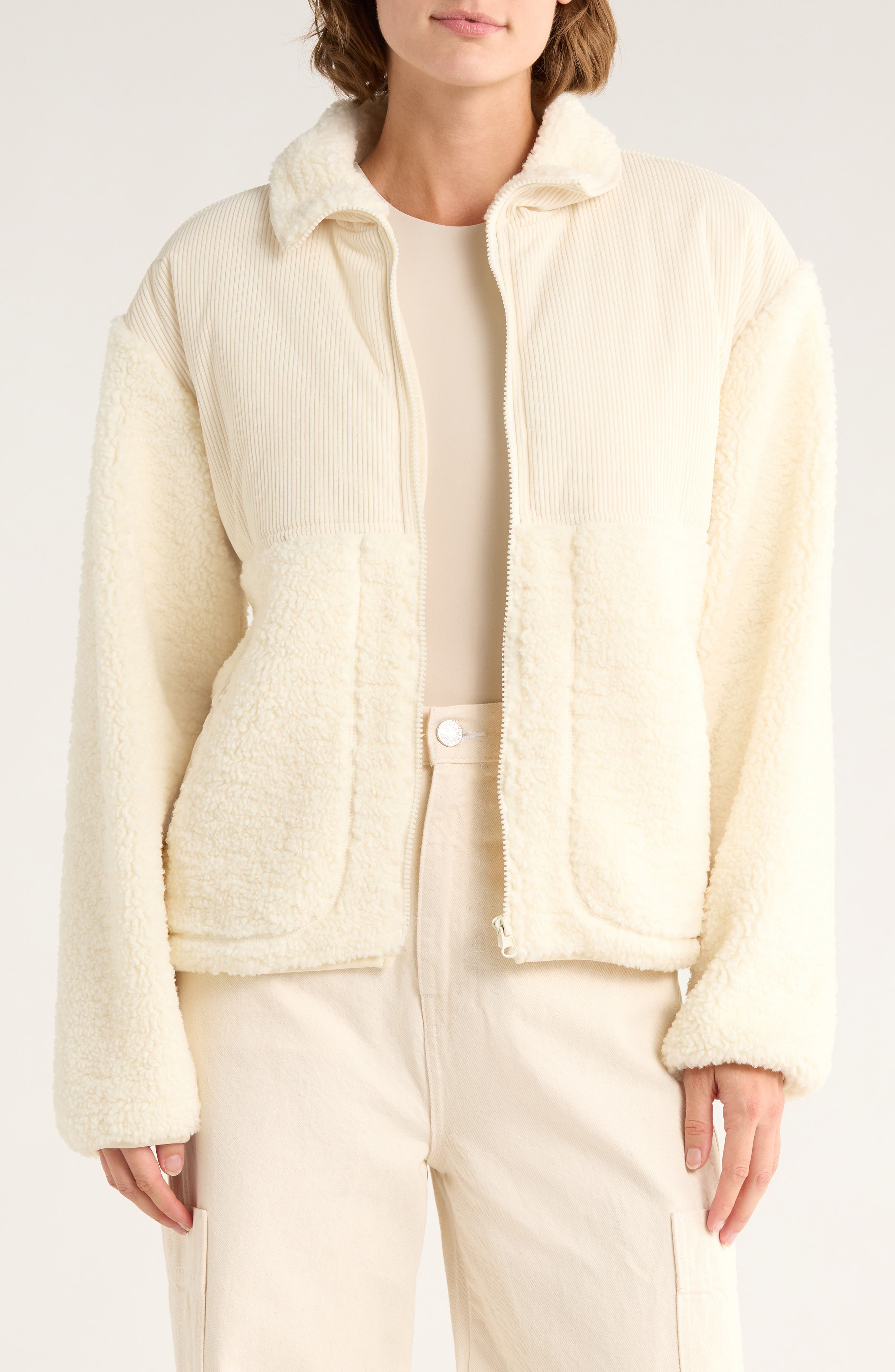 Thread & Supply Corduroy & Faux Shearling Jacket