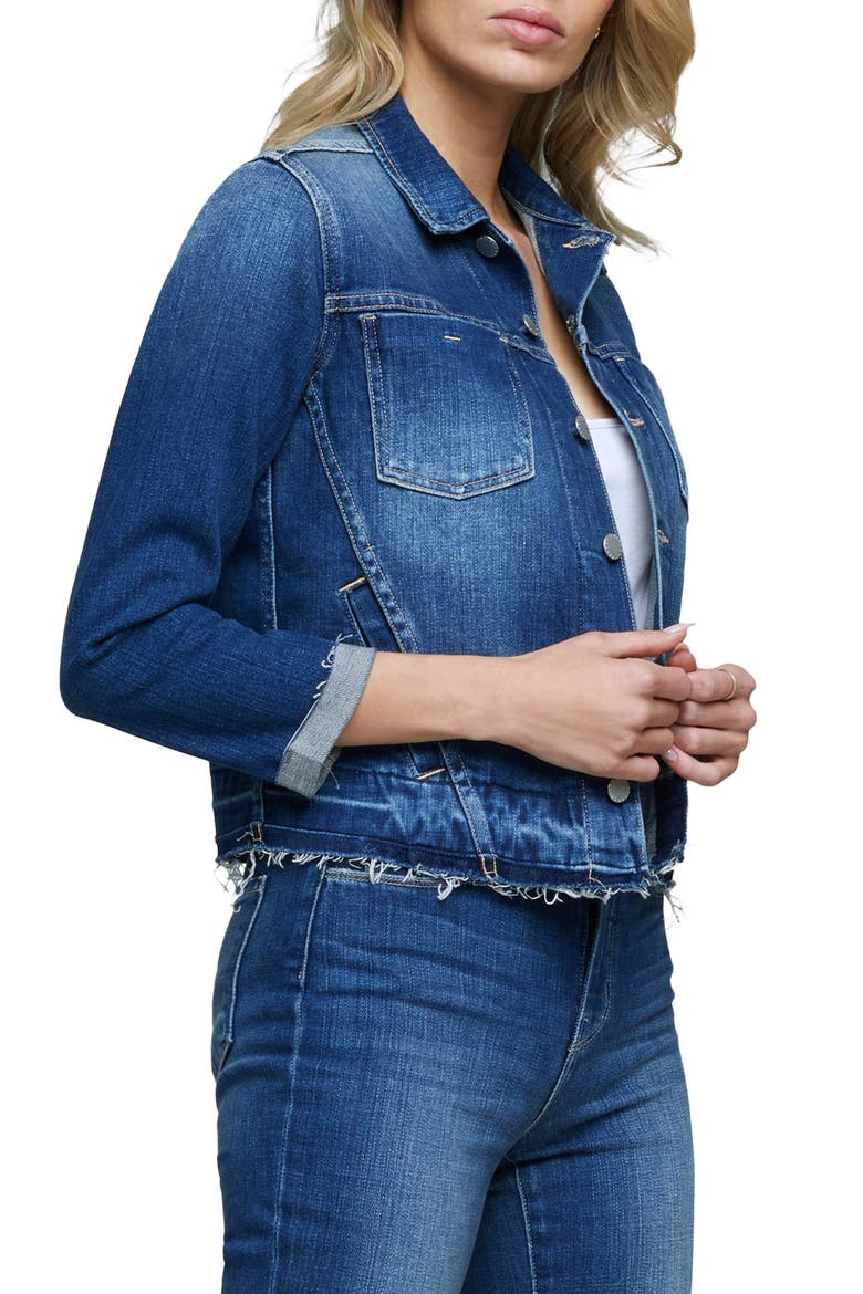 Tatiana Release Hem Trucker Jacket, Alternate, color, TALLEDEGA