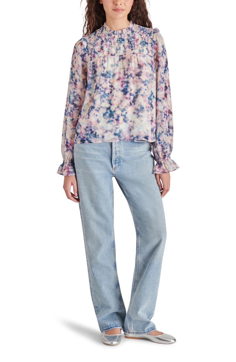 Steve Madden Soleil Abstract Floral Chiffon Top, Alternate, color, 