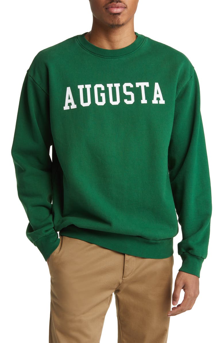 Quiet Golf Augusta Graphic Crewneck Sweatshirt, Main, color, 