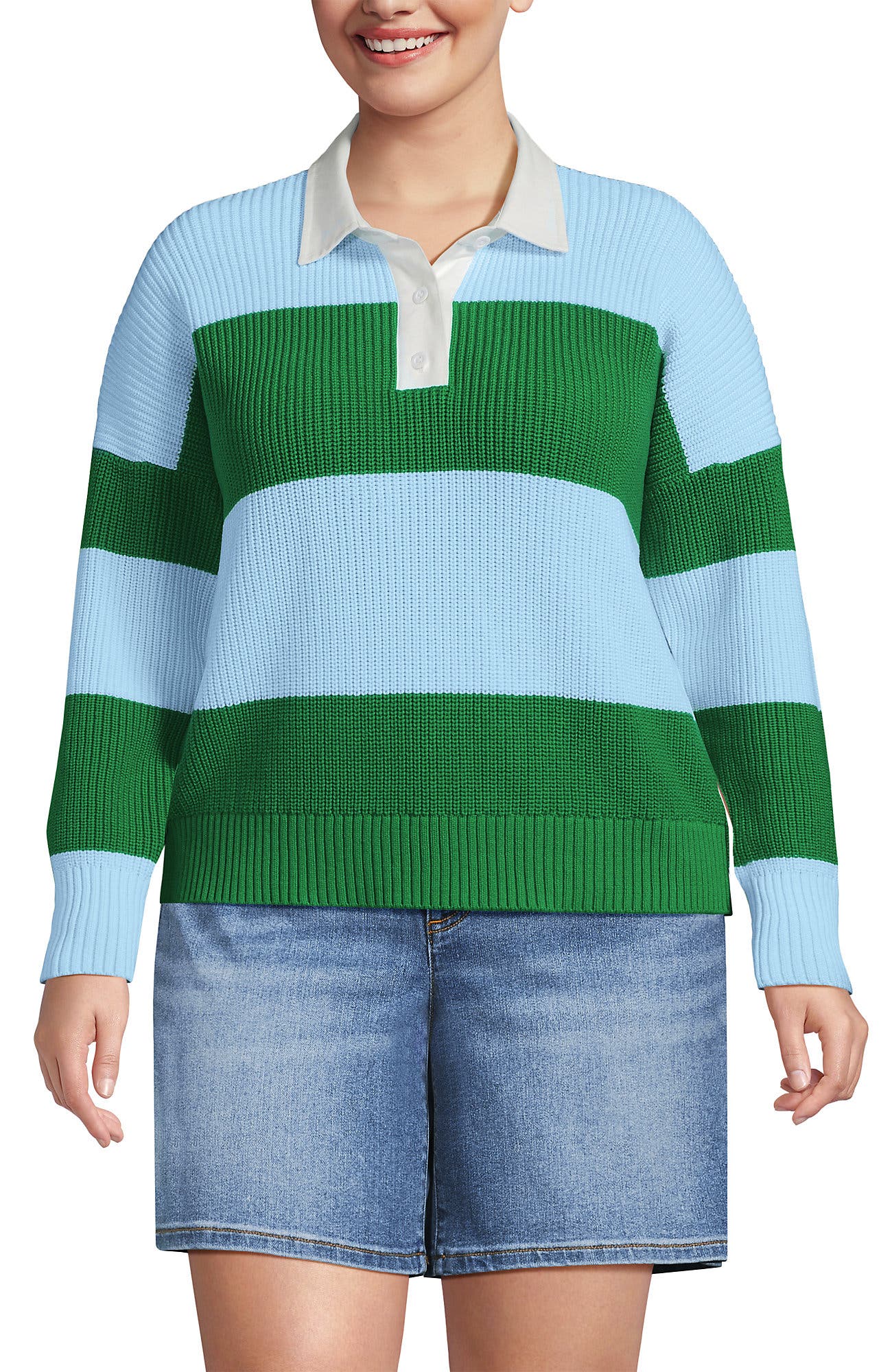 Drifter Rugby with Woven Collar Sweater - image 3