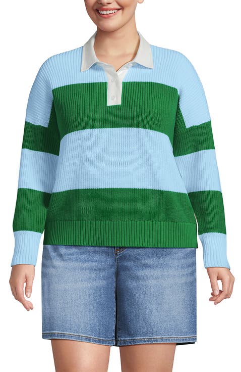 Drifter Rugby with Woven Collar Sweater