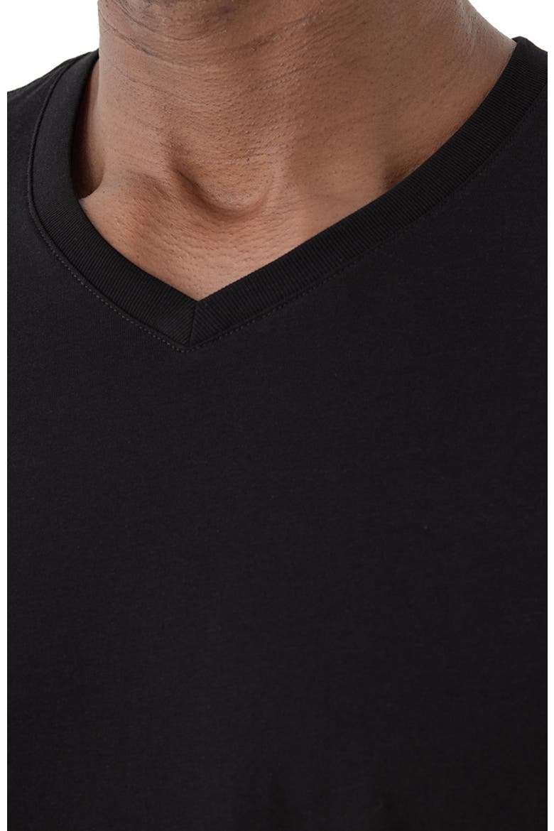 Organic Softspun V-Neck Tee, Alternate, color, Black