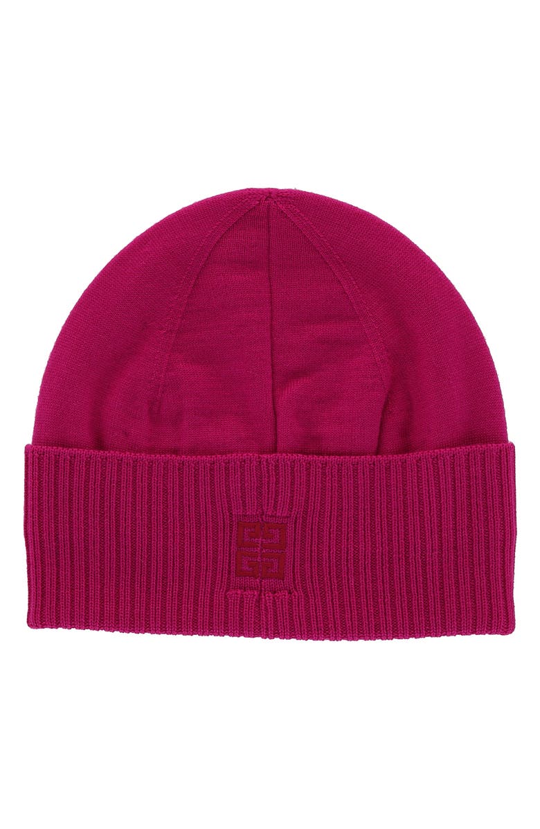 Givenchy 4G Logo Wool Beanie, Alternate, color, Peony Multi