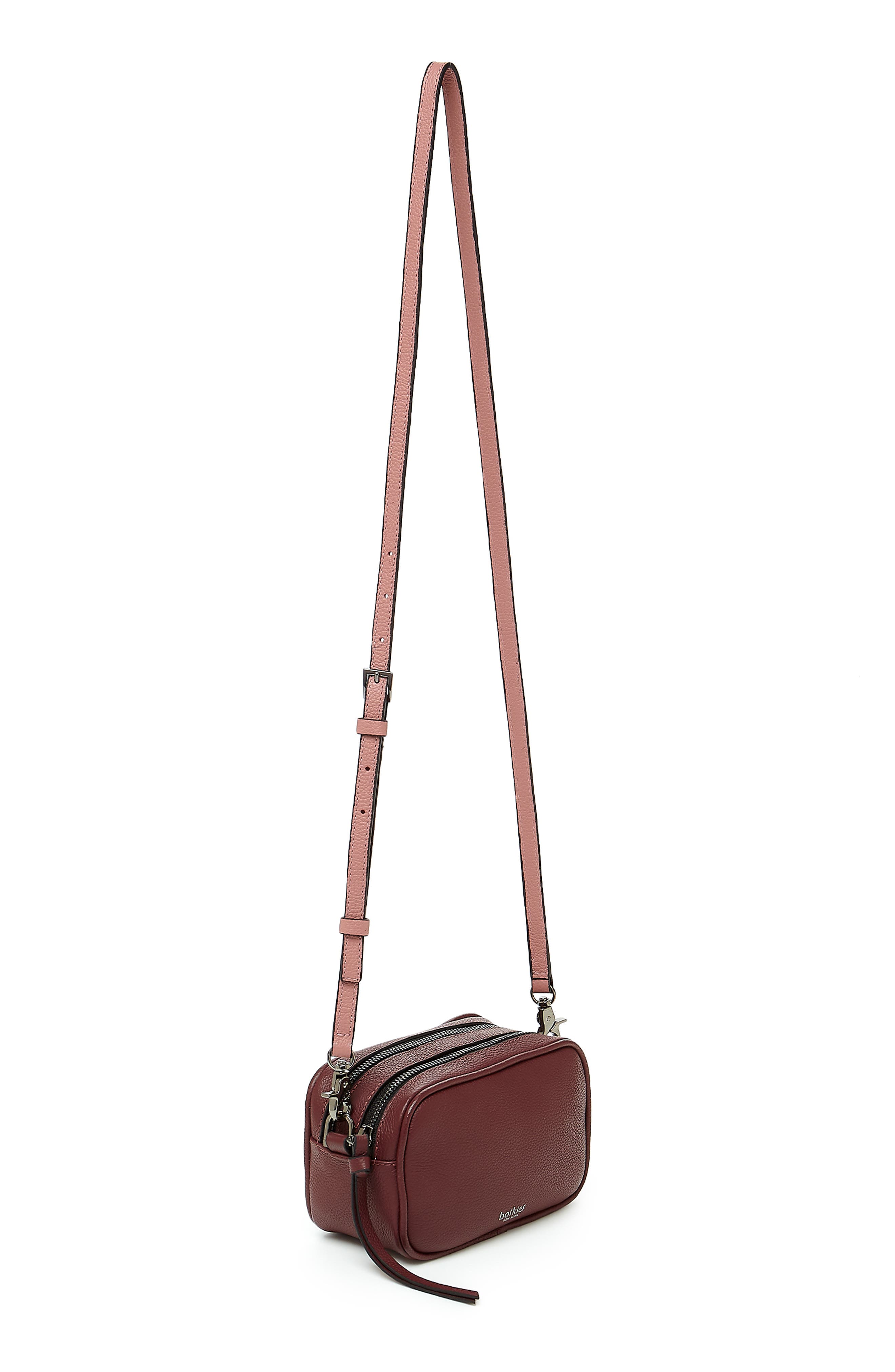 Botkier Allen Leather Crossbody Camera Bag, Alternate, color, Malbec