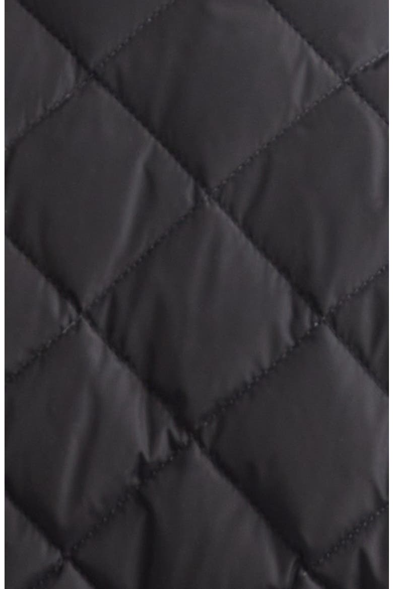 Balsamine Belted Water Repellent Quilted Down Jacket, Alternate, color, BLACK