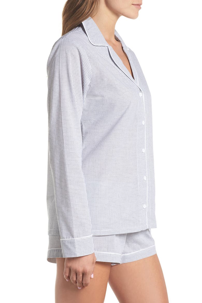 Cassandra Check Pajamas, Alternate, color, WHITE / BLACK CHECK