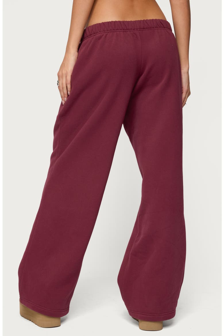 Camo Crush Logo Wide Leg Sweatpants, Alternate, color, BURGUNDY