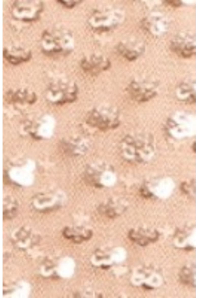Dappled Sequin Off-Shoulder Ankle Gown, Alternate, color, Butterscotch