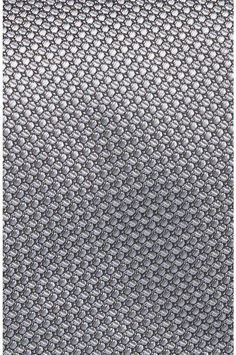 Geometric Silk Tie, Alternate, color, SILVER