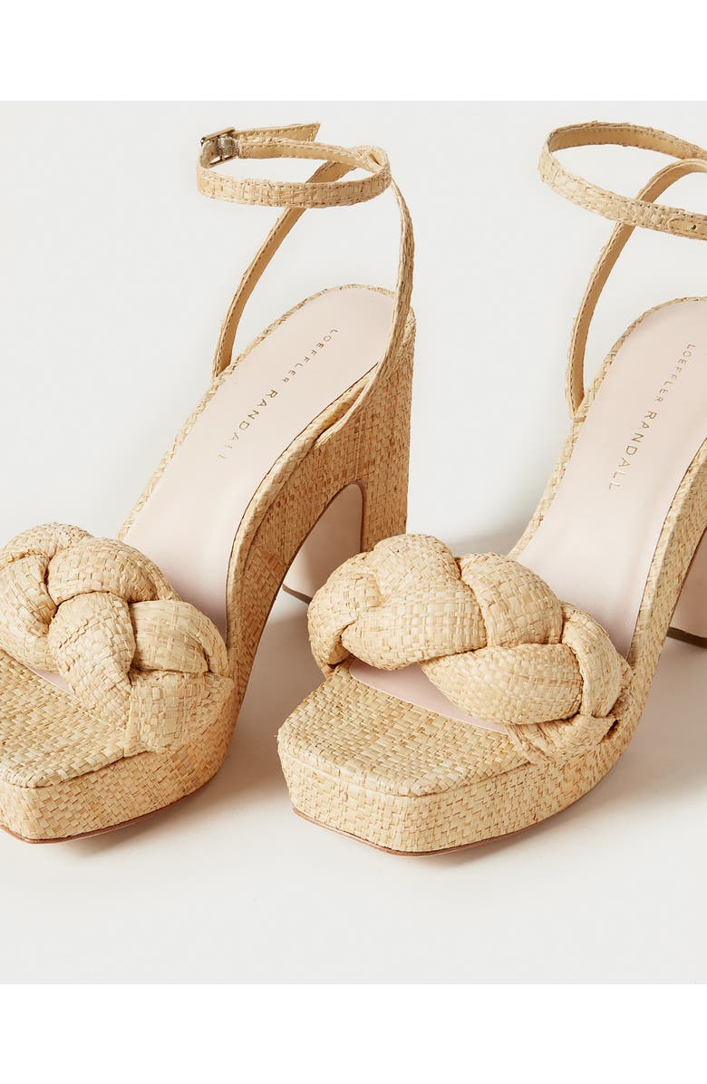 Loeffler Randall Fae Braided Raffia Platform Sandal, Alternate, color, Natural
