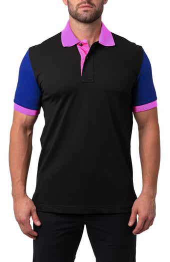 Maceoo Mozart Regular Fit Colorblock Egyptian Cotton Button-Up Polo