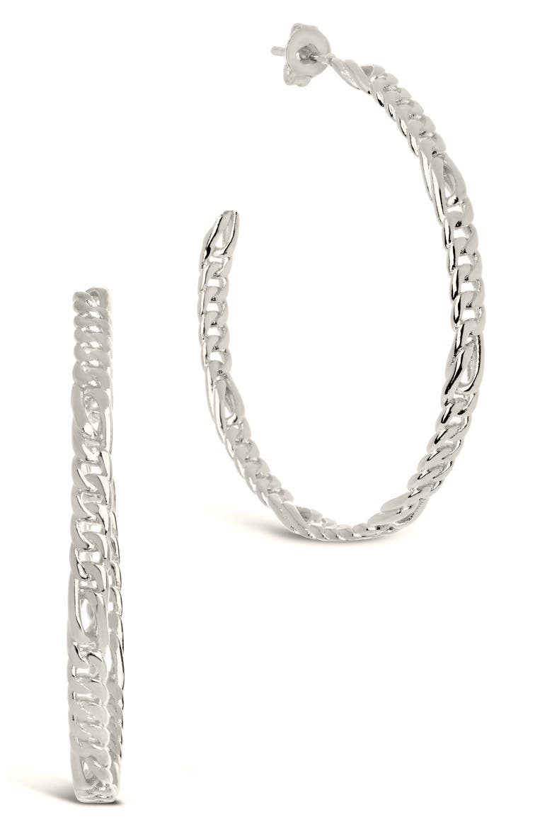 Claudette Hoop Earrings, Main, color, SILVER