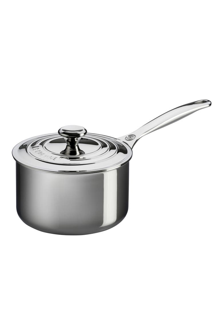 2-Quart Stainless Steel Saucepan with Lid, Main, color, STANLESS STEEL