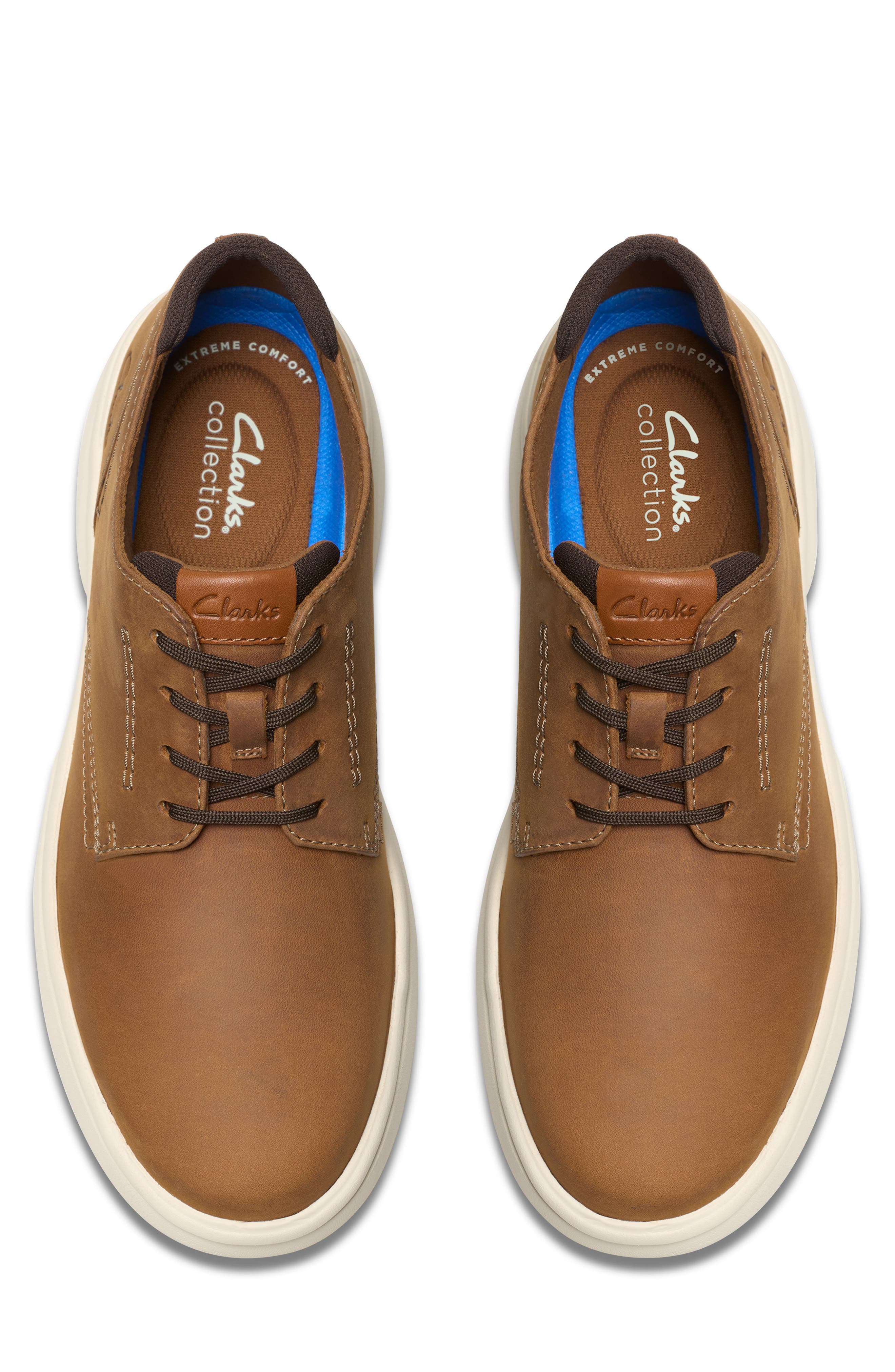 Clarks<sup>®</sup> Bradley Plain Toe Shoe, Alternate, color, Light Brown Leather