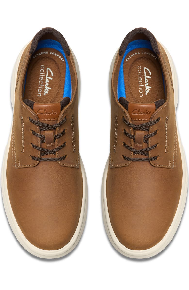 Clarks<sup>®</sup> Bradley Plain Toe Shoe, Alternate, color, Light Brown Leather
