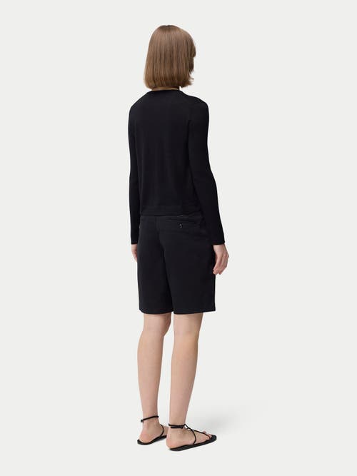 Gobi Mongolian Cashmere Lightweight Cashmere Silk Cardigan In Black