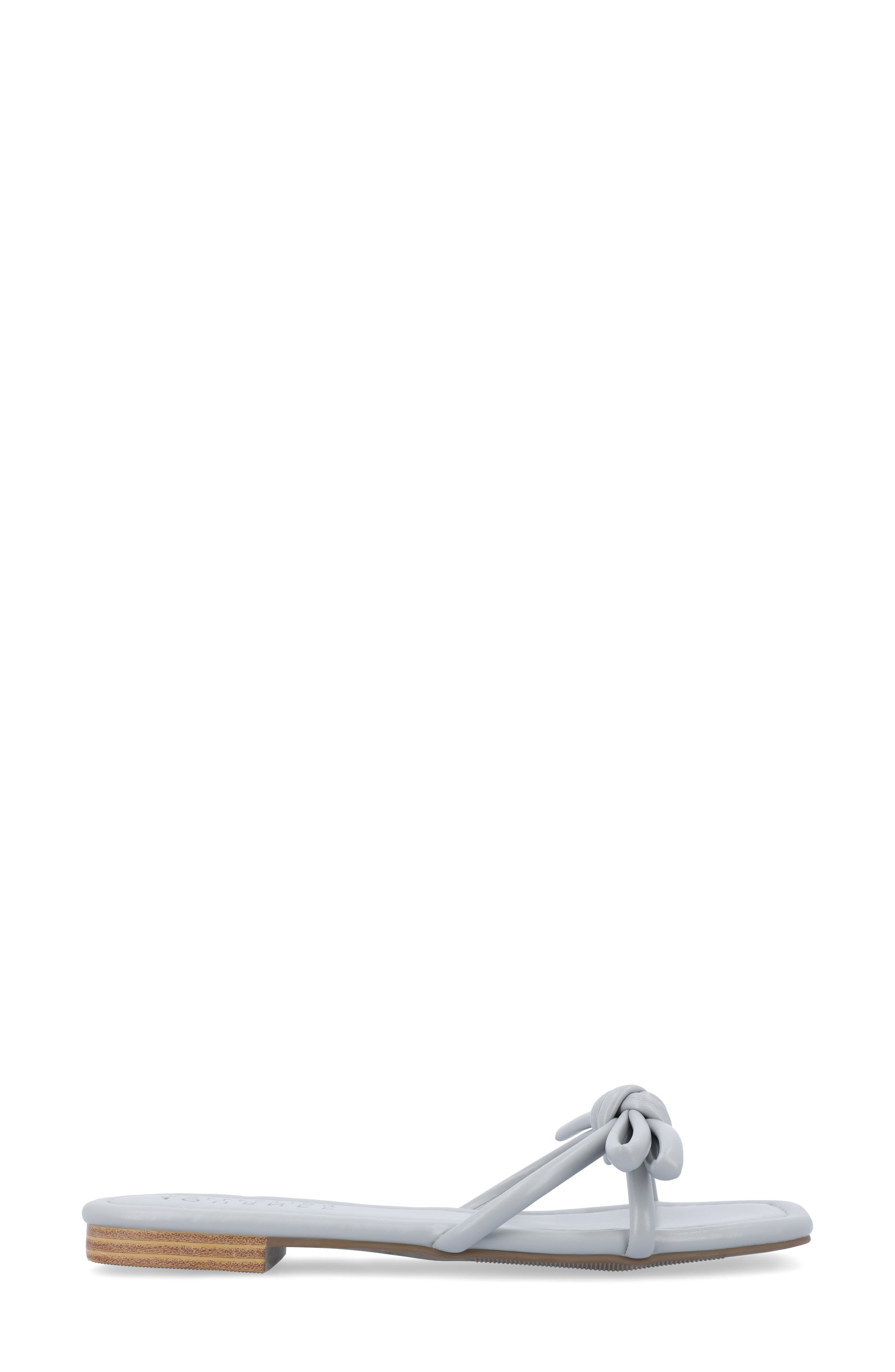 Journee Collection Soma Bow Sandal, Alternate, color, Blue