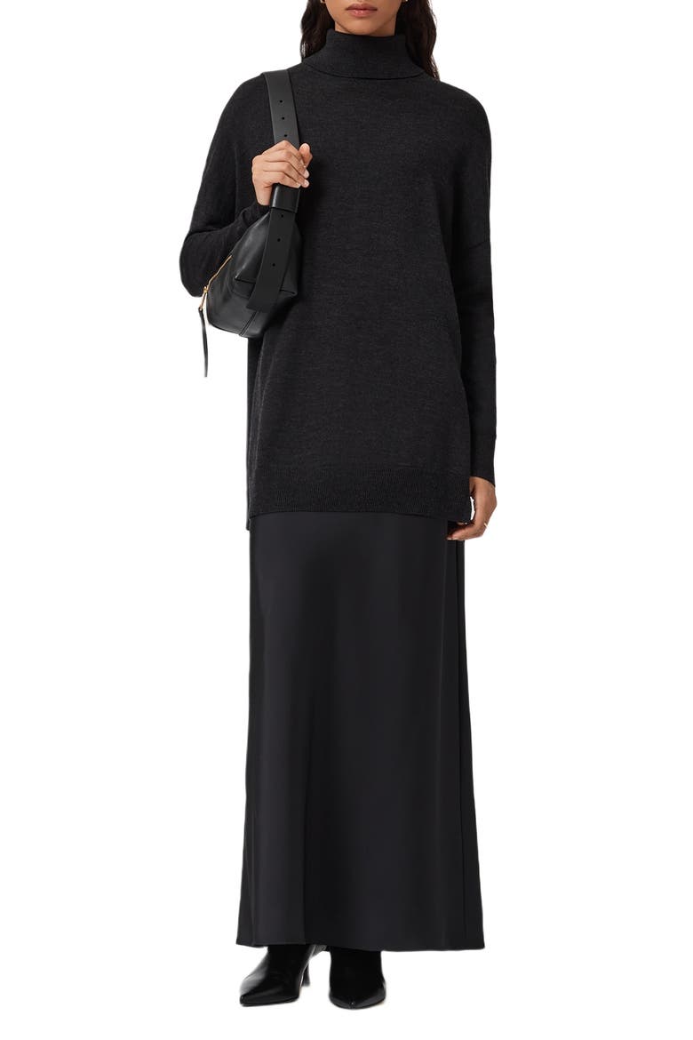 Juno Long Sleeve 2-in-1 Sweater & Slipdress, Main, color, SHADOW BLACK
