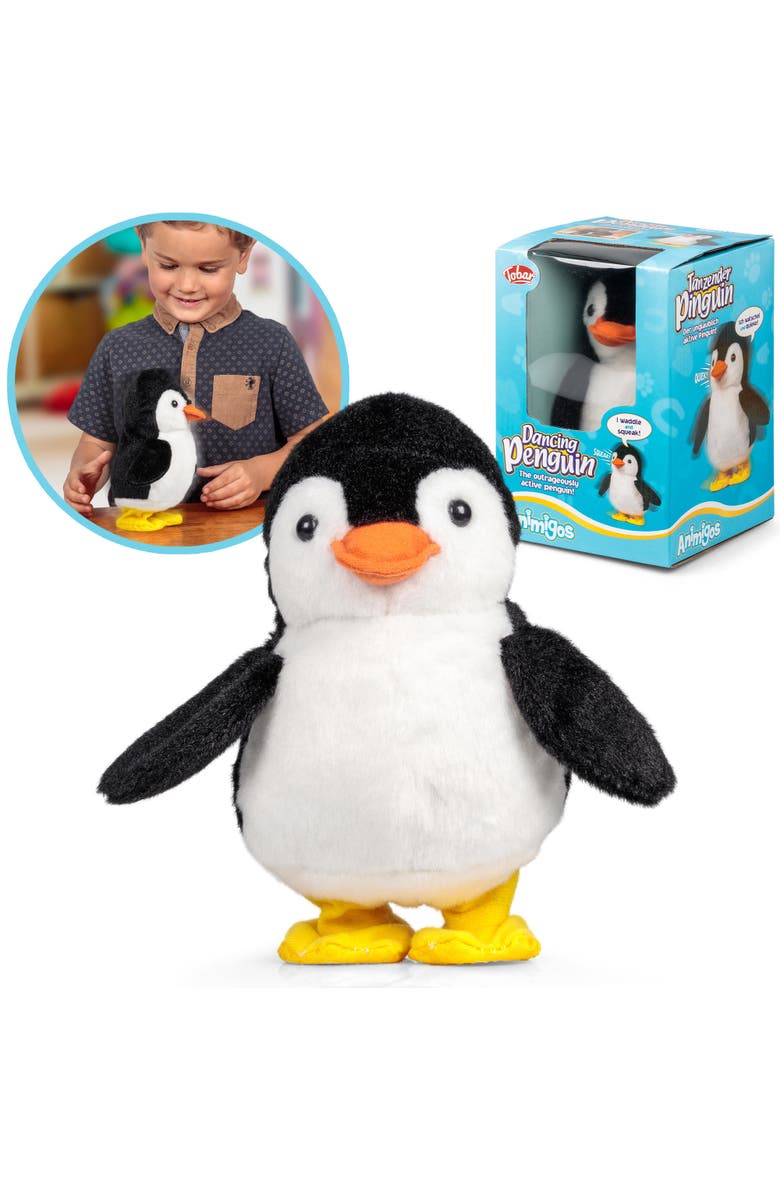 Tobar Animigos Dancing Penguin Plush, Interactive Toy, Alternate, color, Multicolored