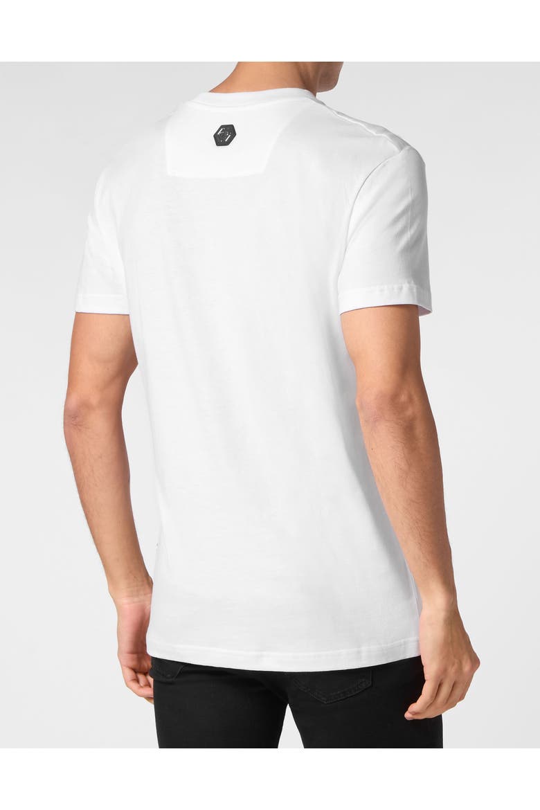 T-Shirt Round Neck Tattoo Men, Alternate, color, white