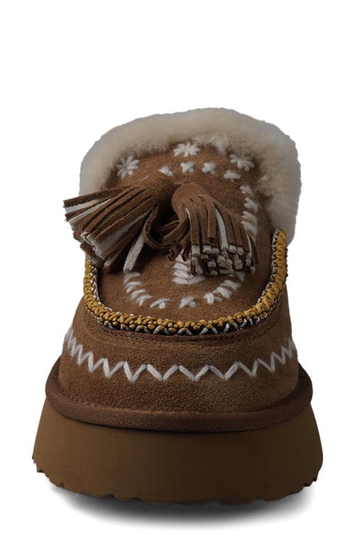 Zigi Faux Fur Platform Bootie In Tan Suede