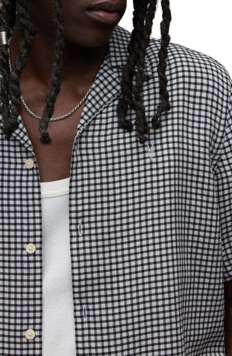 AllSaints Glendale Check Camp Shirt, Alternate, color, 