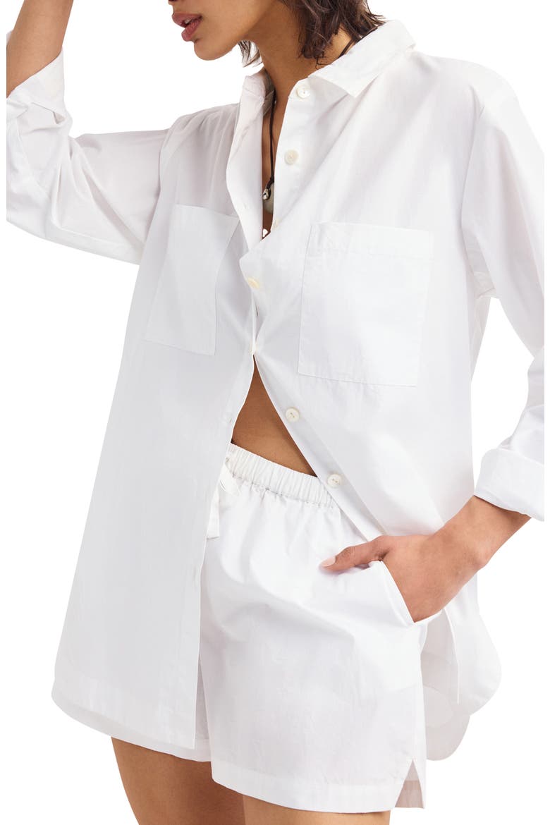 Parker Cover-Up Shorts, Alternate, color, WHITE