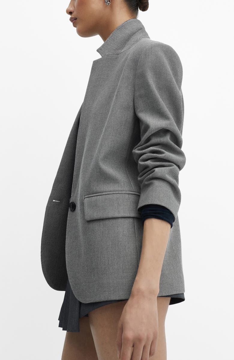 MANGO Houndstooth One-Button Blazer, Alternate, color, 