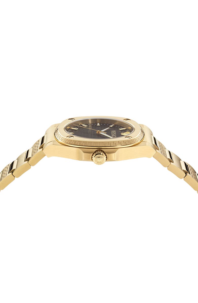 Versace Greca Pulse Goldtone Bracelet Watch, 36mm, Alternate, color, 