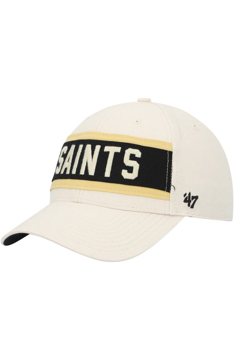 '47 Men's '47 Cream New Orleans Saints Crossroad MVP Adjustable Hat, Alternate, color, 