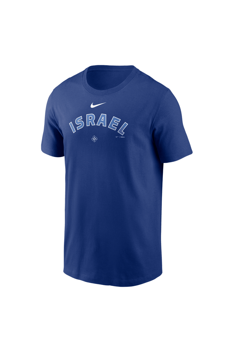 Men's Nike  Royal Israel Baseball 2026 World Baseball Classic Wordmark T-Shirt, Alternate, color, Royal