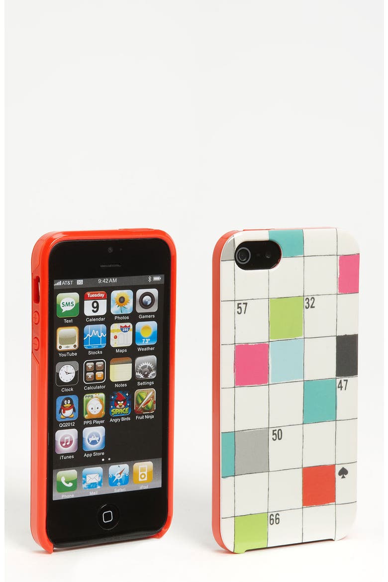 'crossword puzzle' iPhone 5 & 5S case (Nordstrom Exclusive), Main, color, RED MULTI