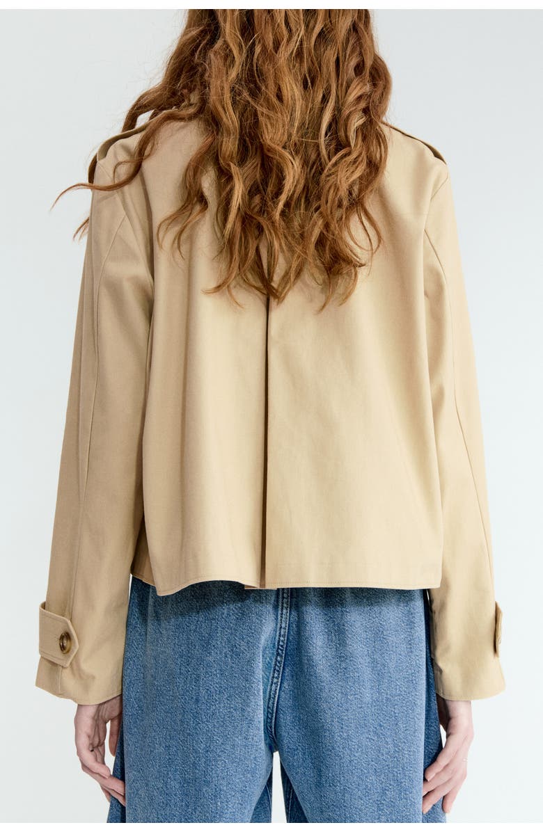 H&M Trench-look cotton jacket, Alternate, color, Beige