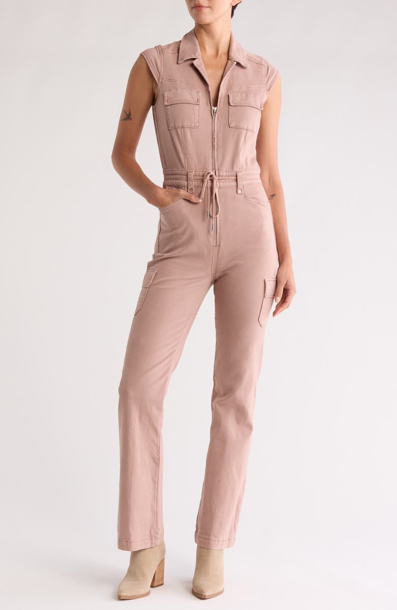 PAIGE Sloane Cargo Jumpsuit, Main, color, Vintage Mauve Dune